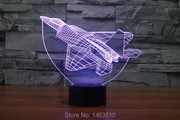 USB F15 самолет 3D настольная лампа Luminaria светодиодный ночь Дистанционное управление освещением истребитель декоративного освещения лампы Атмосфера подарок