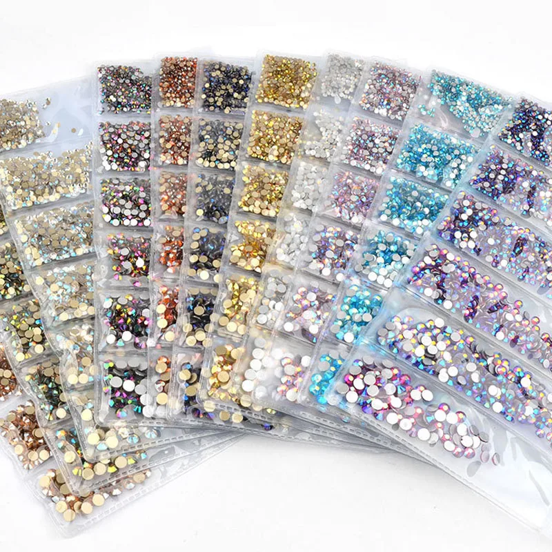 16 видов стеклянные стразы для ногтей украшения кристалл страз подвески