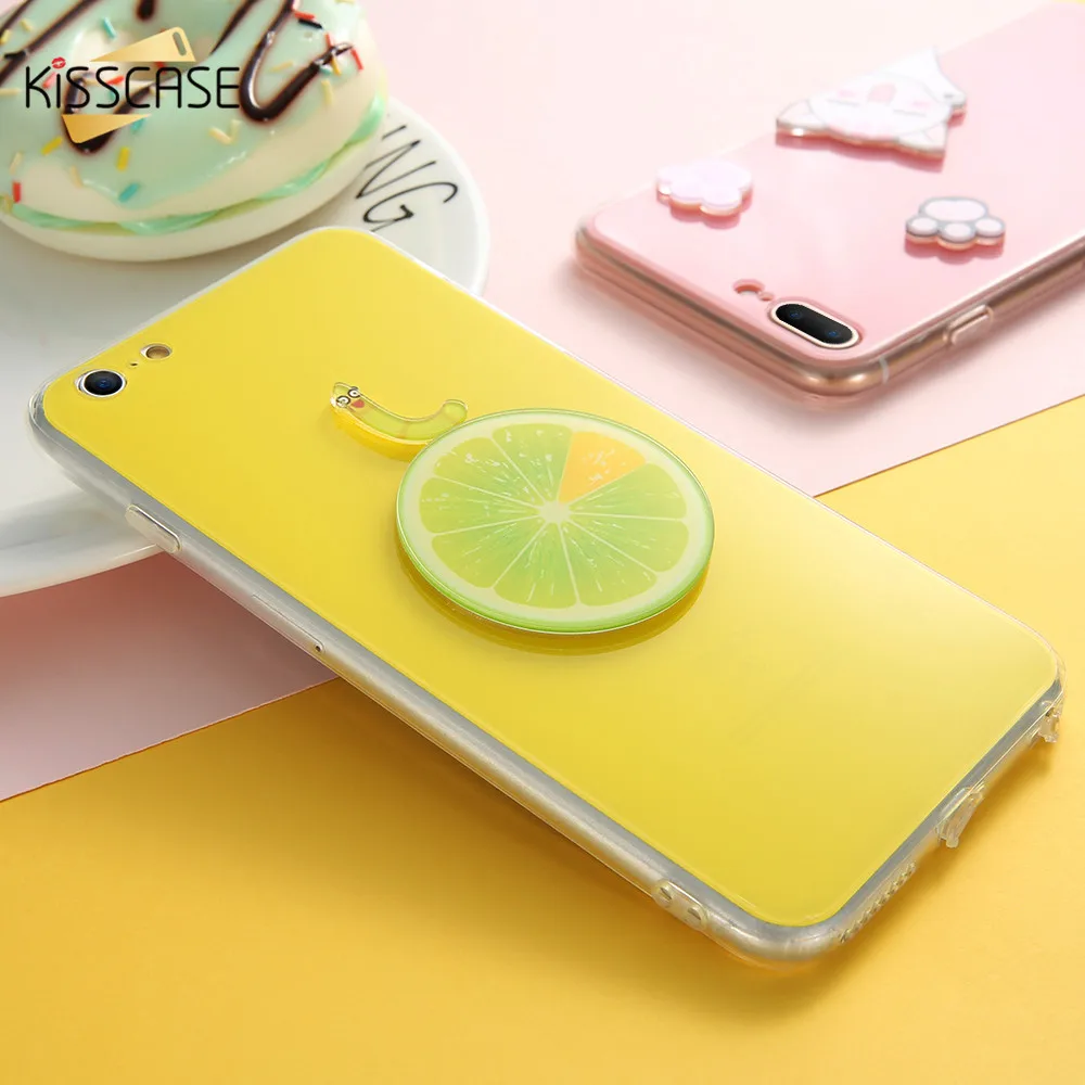 Kisscase Симпатичный футляр для iPhone 6S 6 7 8 plus Кейсы 3D Cat Pattern Мягкая оболочка телефона TPU