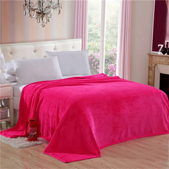 

Hot sale 200x230cm Fleece Blanket super warm soft blandets throw winter blanket on Sofa Bed Plane Travel bedspreads sheets