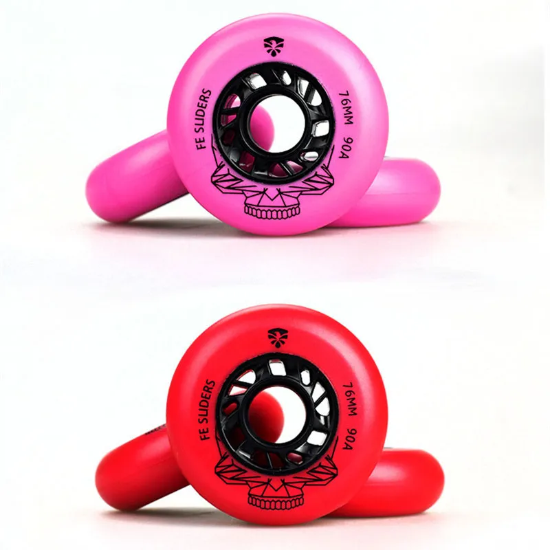 Flying Eagle 90A Sliders Inline Skates Wheel FE Slide Skating Wheel Pink Red Blue Green 72mm 76mm Size Using 608 bearing Roller