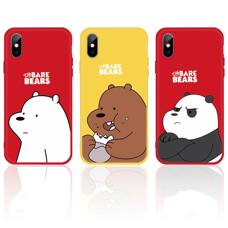 Чехол с мультяшным рисунком для iPhone XR XS Max 6 6S Plus, Мы Голые Медведи, забавный силиконовый мягкий чехол, ТПУ чехол для iPhone 7 8 Plus XS XR X