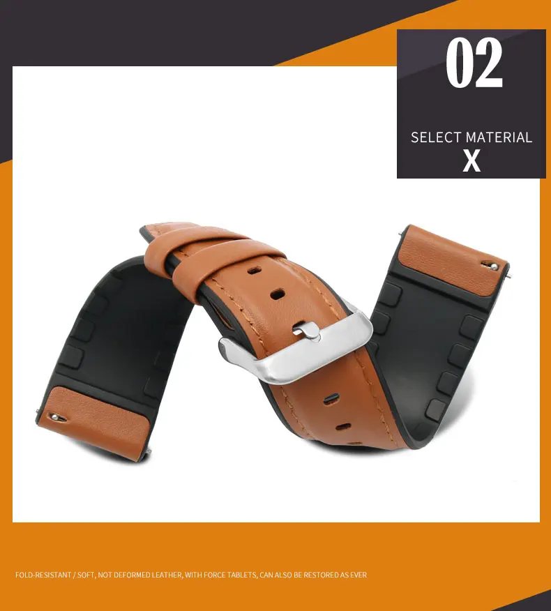 22 мм ремешок для huawei Watch GT samsung galaxy watch 46 мм S3 Frontier ремень кожаный ремешок для часов huami amazfit 1/2 браслет