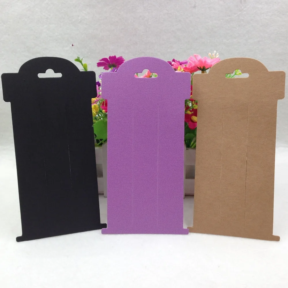 Заколки для волос из крафт бумаги 16 х8 см 200 шт.|display card|hair clip cardshairpin card |