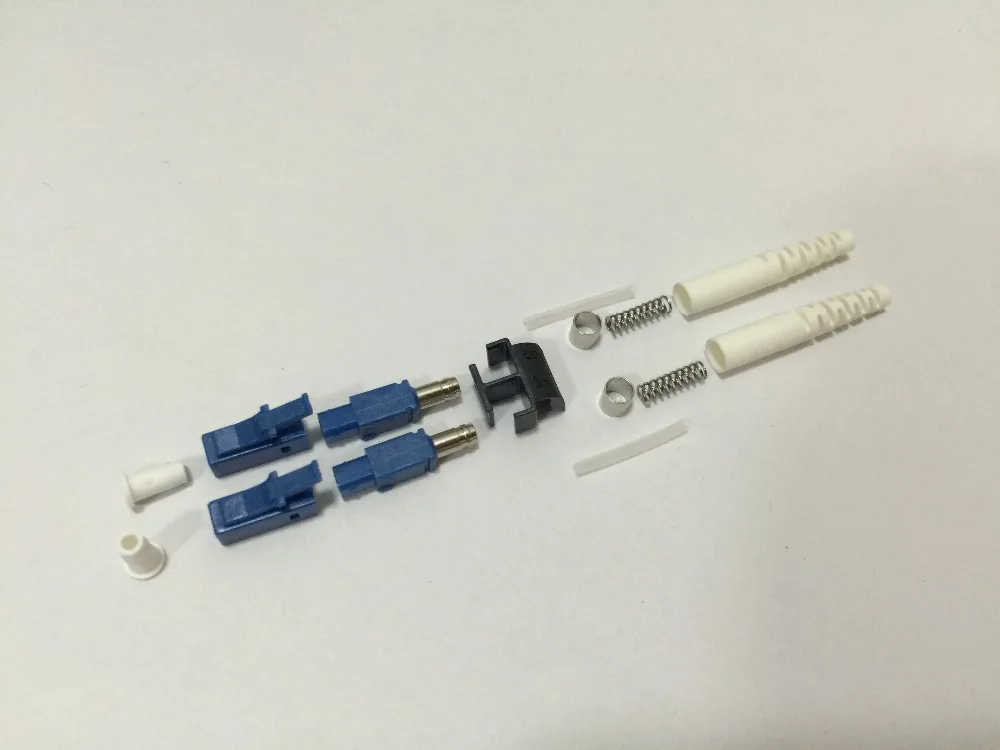 1000pcs LC MINI duplex fiber connector KITS SM MM OM3 blue Gray Aqua 2.0mm ftth LC SX SM connector Accessory Parts factory ELINK