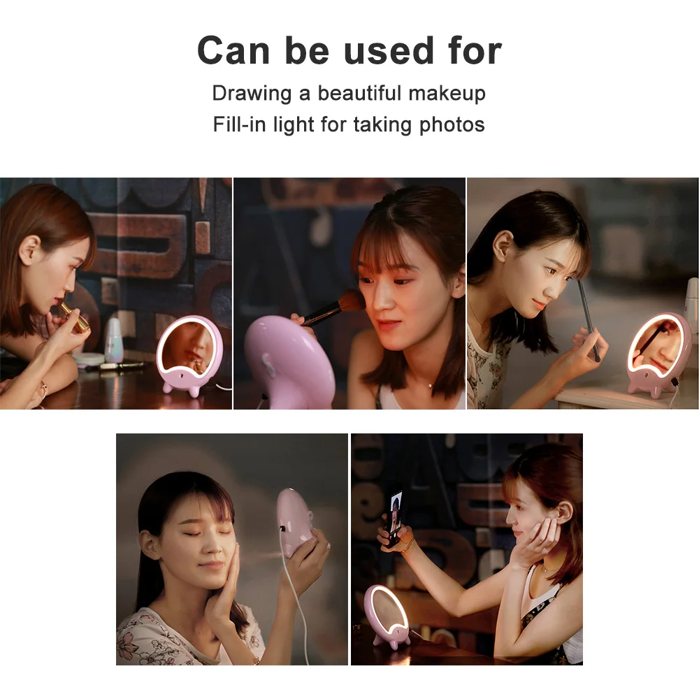 Зеркало для макияжа 2 в 1 со светодиодсветильник кой и увлажнителем|Зеркала