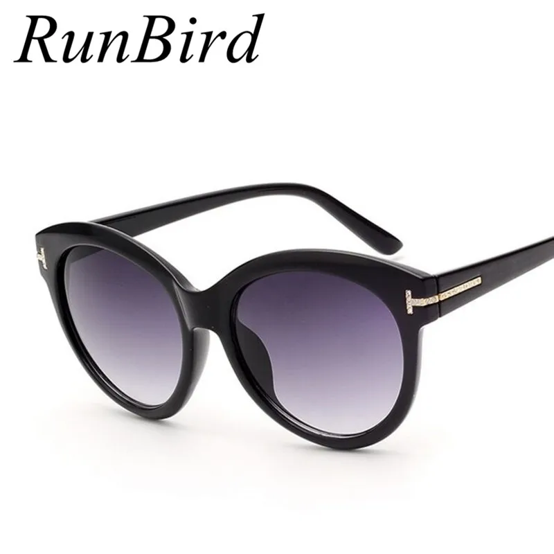 RunBird брендовые дизайнерские Винтажные Солнцезащитные очки кошачий глаз женские