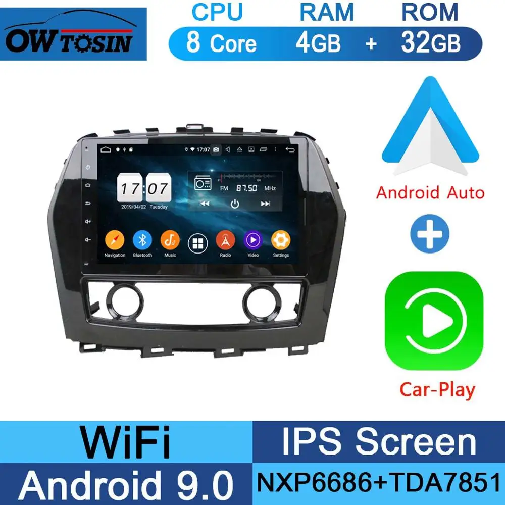 32G CarPlay Android 10," ips Android 9,0 8 ядерный 4G+ 64G Автомобильный мультимедийный плеер для Nissan Maxima gps Радио Стерео Parrot BT - Цвет: 32G CarPlay Android