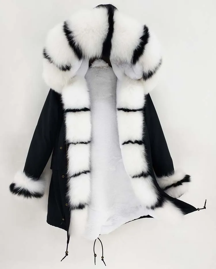 OFTBUY, парка из натурального Лисьего меха, Длинные парки, зимняя куртка для женщин, натуральный Лисий мех, пальто с капюшоном, Толстая теплая уличная одежда, роскошный бренд, бренд
