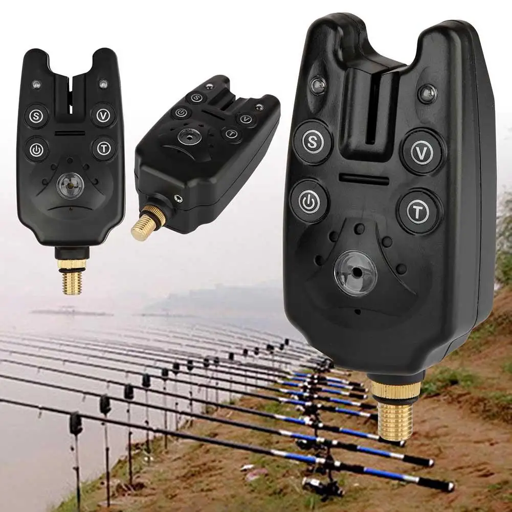 

NEW 3Pcs Fishing Bite Alarms Set LED Light Sound Biting Indicators Fish Finders Tool