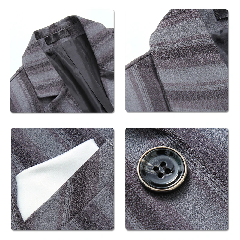 YUNCLOS ретро Британский Стиль Свадебные облегающие мужские костюмы 3 предмета