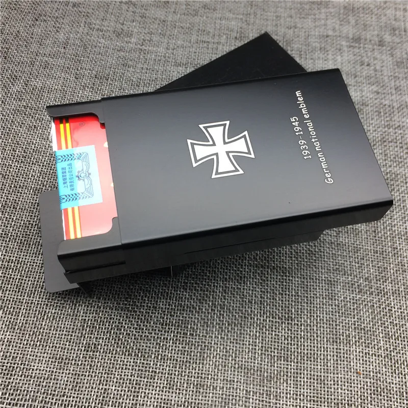 LF006 алюминиевый сплав сигареты чехол лазерная резьба Germeny Железный крест не