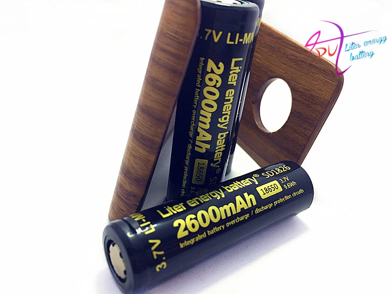 

6 pieces of battery Wholesale 100% Authentic Liter energy battery 18650 3.7V 2600MAH li-ion battery