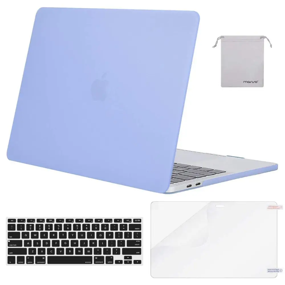 Serenity Blue MOSISO матовый чехол для ноутбука Macbook Air 13 дюймов модель A1466 A1369 Обложка для Mac Book Air 13 A1932 с Touch ID - Цвет: Serenity Blue