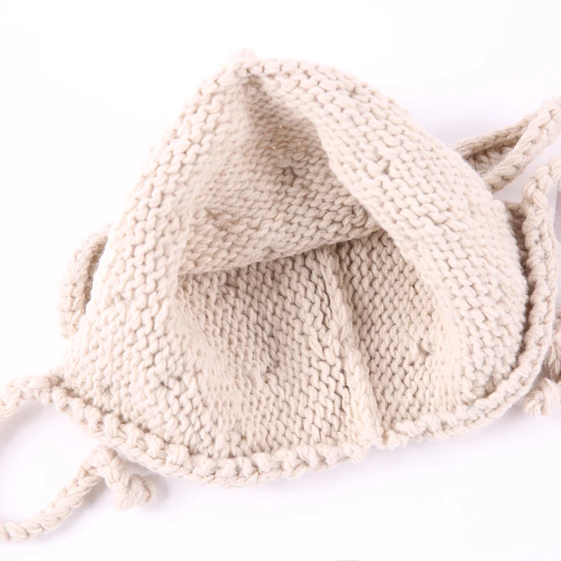 

Cute Ear Baby Hat Handmade Knitted Kids Toddler Cap Crochet Warm Photography Props Baby Photo Accessories