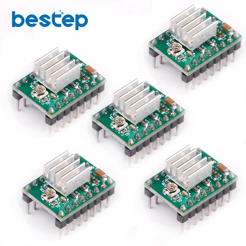 Модуль шагового двигателя Reprap A4988 с радиатором для 3D принтера Ramps 1 4 5 шт.|module