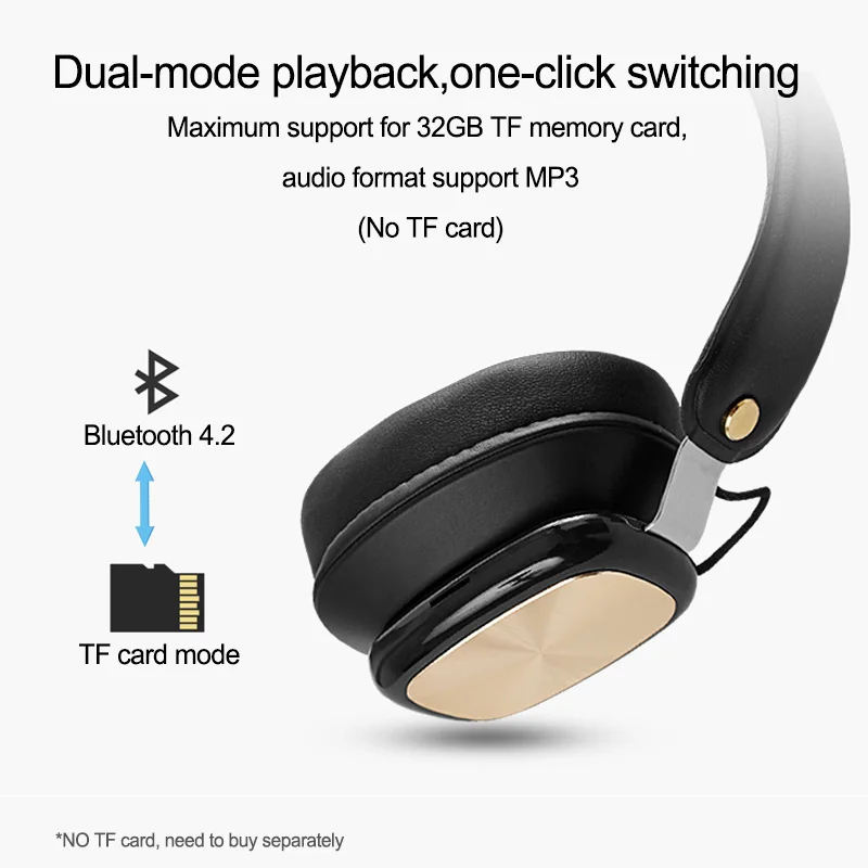 Fashion Bluetooth Headphone Wireless Sport Aptx Headset with 25 Hours Playing Time for IPhone Xiaomi Huawei Support 32G TF Card