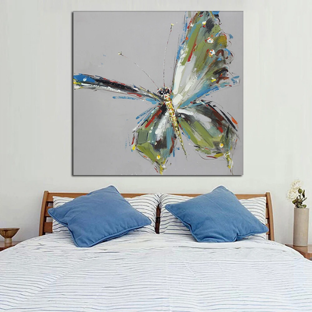 

Canvas Painting Oil Painting Cuardros decoracion Butterfly Modern Abstract Wall Art Animal Picture painting for living room wall