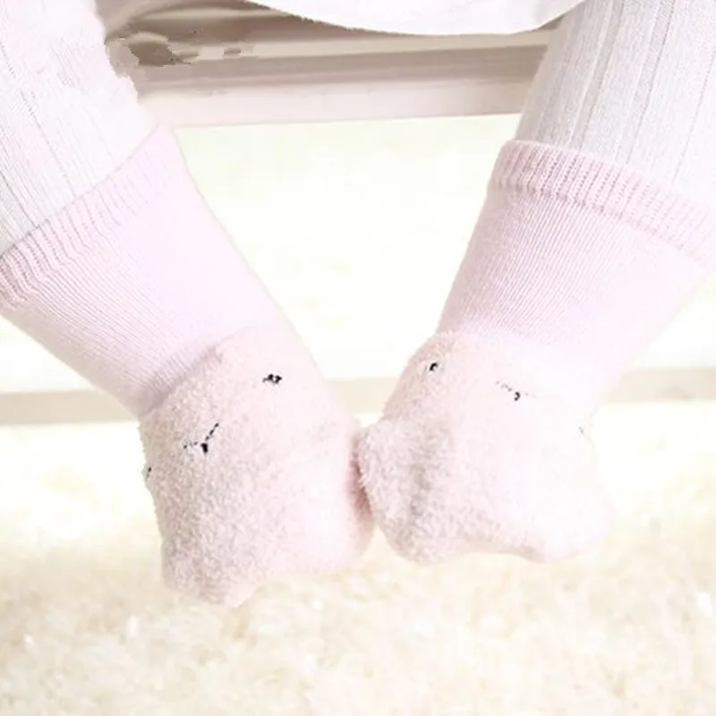 Милые носки для новорожденных нескользящие маленьких девочек Носки из хлопка