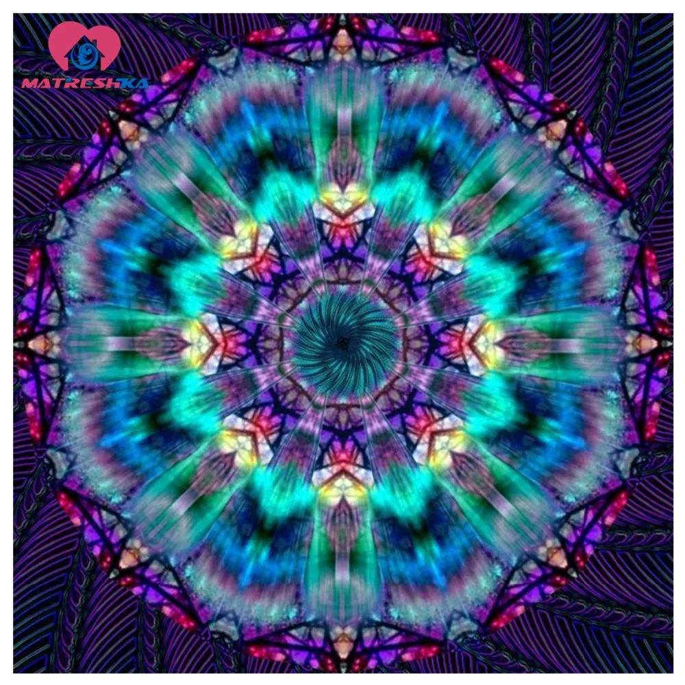 Алмазная вышивка набор изображений Мандала для вышивальный стежок фотографии