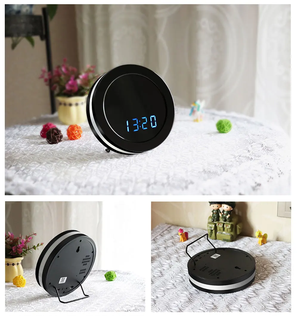 Настольные часы мини камера ночного видения электронные беспроводная WIFI IP P2P CCTV