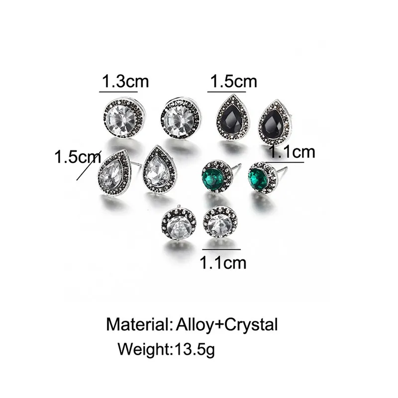 5 парт/компл. женские серьги с кристаллами для женщин ювелирные изделия гвоздики
