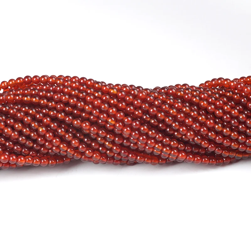Natural Stone Beads Red Agate Round Loose Bead Onyx 3mm Ball Carnelian for Muslim Prayer Rosary Jewelry Bracelet Making Craft | Украшения и