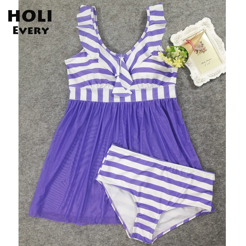 Женский купальник размера плюс танкини женский ретро с шортами пляжная одежда