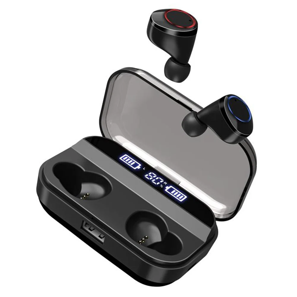 Водонепроницаемые наушники вкладыши Bluetooth 5 0 стерео беспроводные с зарядным