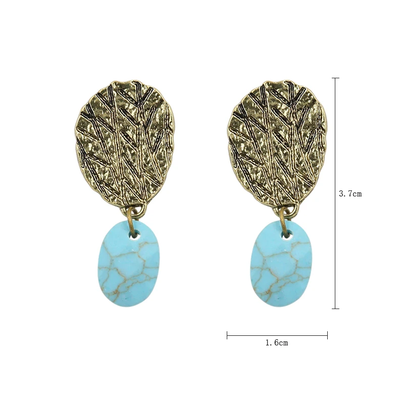 Женские винтажные серьги с мраморной отделкой серьги-подвески ручной работы