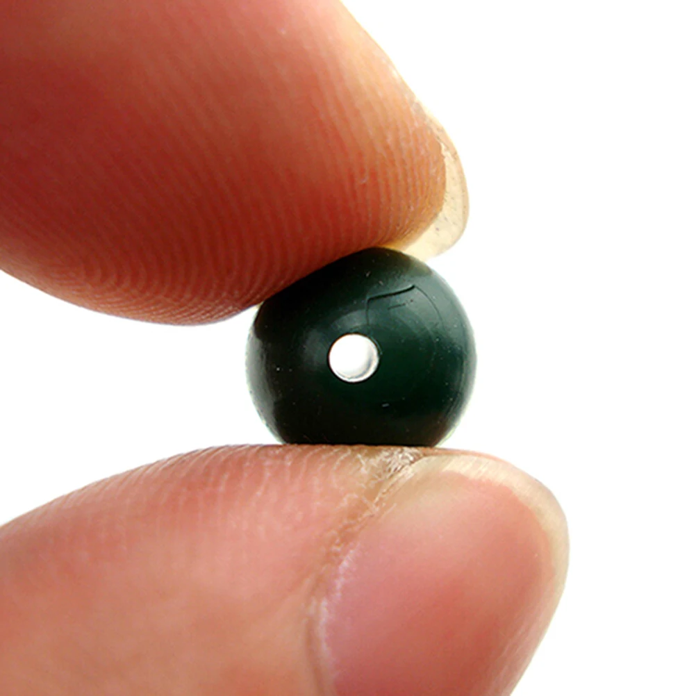 

50Pcs Soft Carp Fishing Beads Rubber Dark Green Round Floating Rig Beads Carp Fishing Accessories 8mm