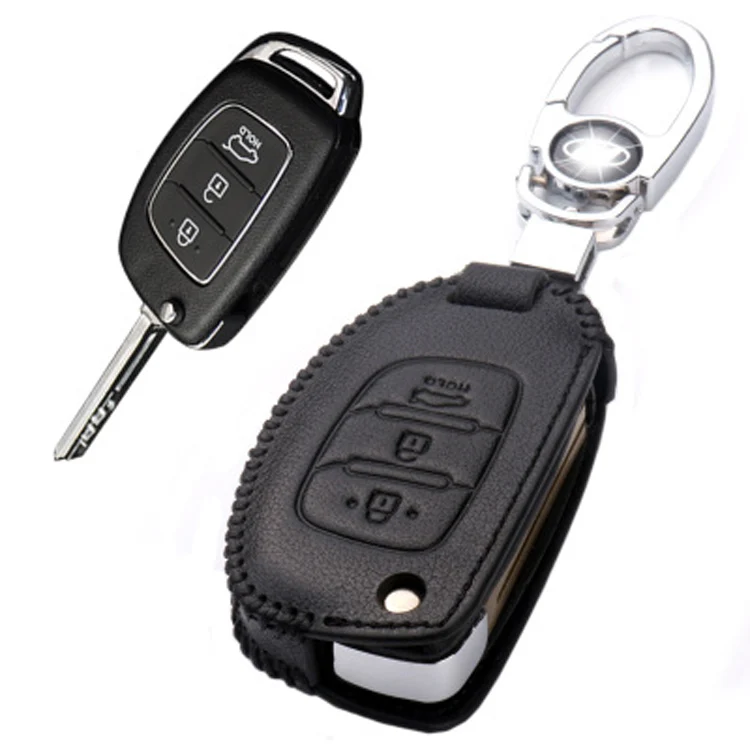 Новый кожаный чехол для ключей с 3 кнопками и дистанционным управлением