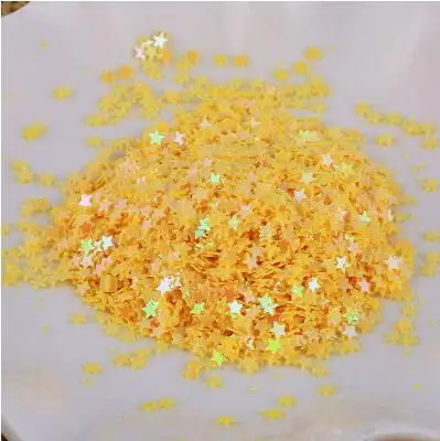 AB yellow 3 мм свободная звезда форма плоские блестки DIY украшения для ногтей - Цвет: AB yellow