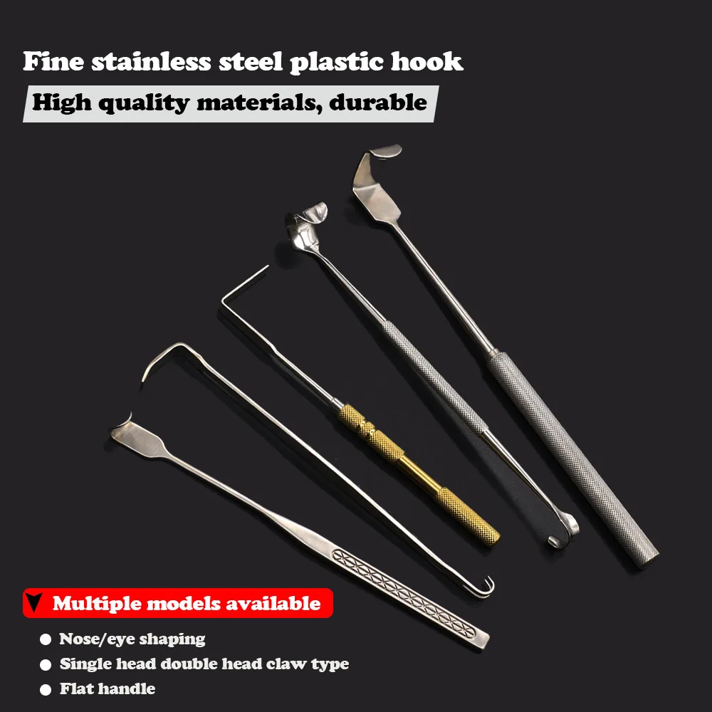 

Nose shaping hook L-shaped right angle pull hook mandibular angle double head pull