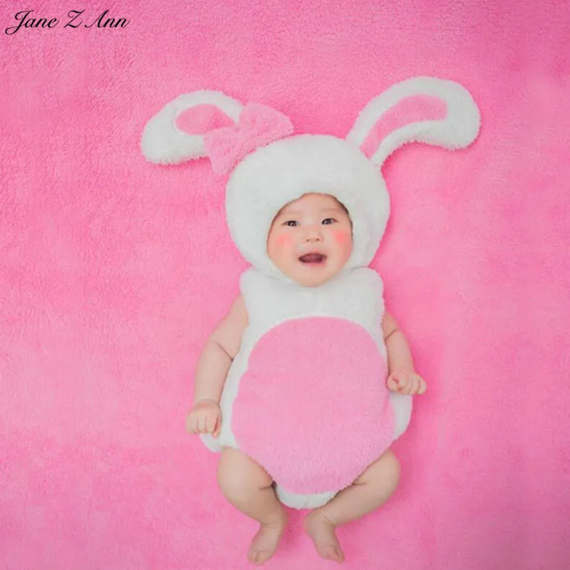 

Женский костюм кролика и кролика Jane Z Ann, реквизит для фотосъемки с животными, белая и розовая шляпа + искусственная Пасхальная одежда