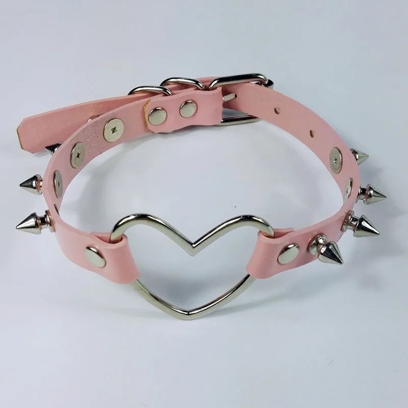 Женский кожаный чокер ручной работы в стиле Харадзюку 100% ошейник виде большого