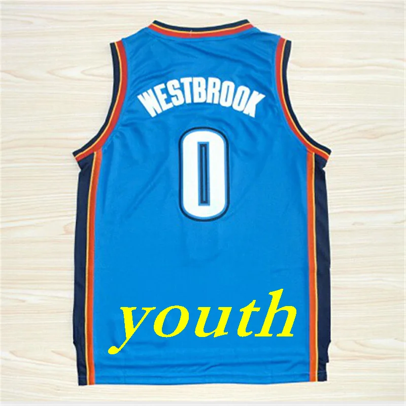 Дешевые Молодежи № 35 Кевин Дюрант баскетбол трикотажные прошитой молодежи #0