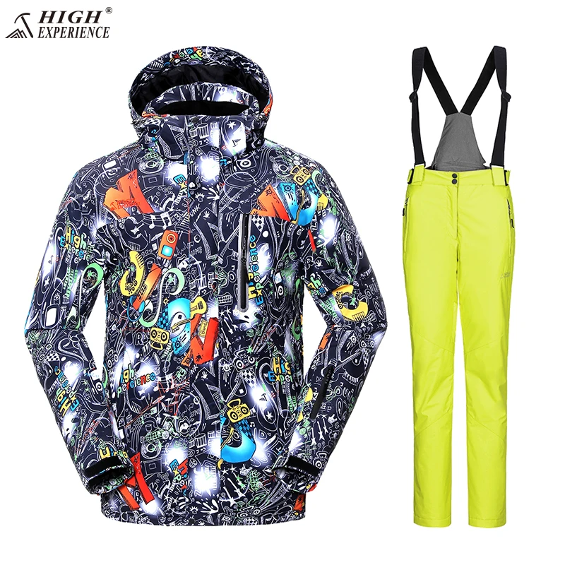 Бесплатная доставка лыжный костюм для мужчин утолщенный хлопок