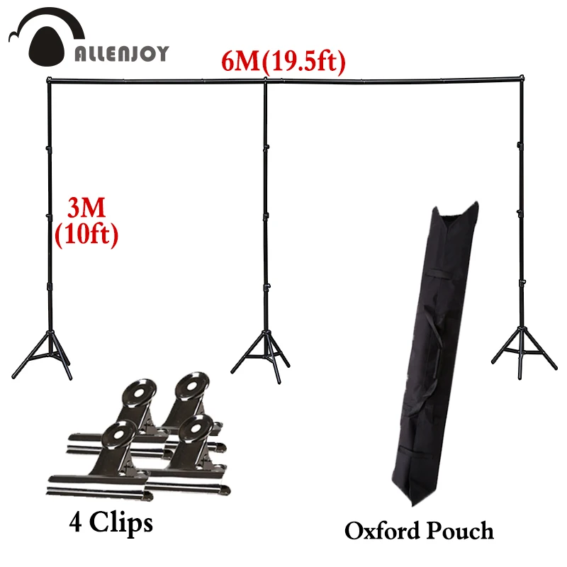 Держатель для фона Allenjoy 3x6 м Профессиональная Большая Регулируемая подставка