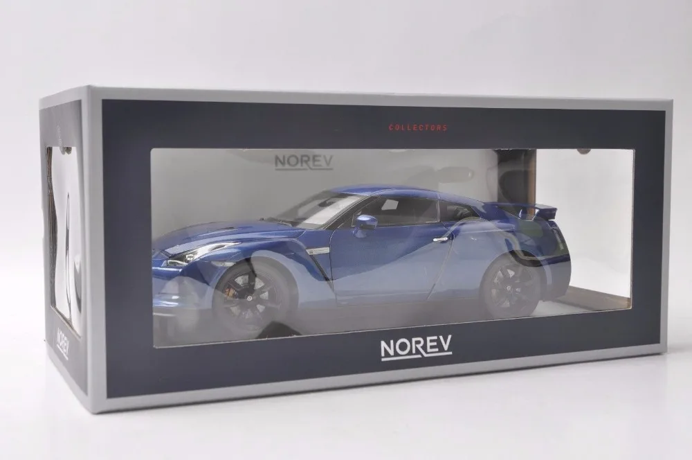 1:18 литая под давлением модель для Nissan GTR R35 208 синий купе игрушечный автомобиль миниатюрная Коллекция подарков спортивный автомобиль