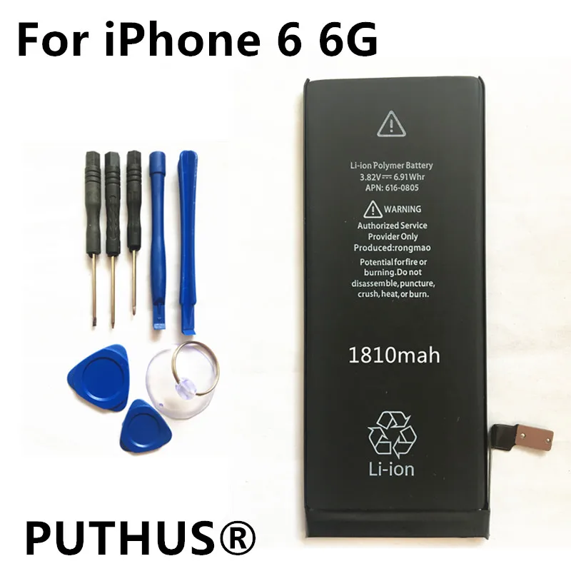Для iphone 6 аккумулятор 3 82 V 1810mAh Новый встроенный литий ионный для iPhone 6G с набором