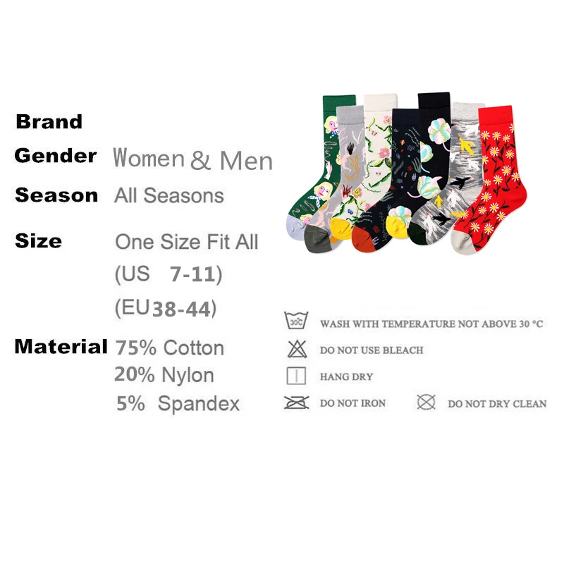 High Quality Funny Mens Socks Cotton Novelty Summer Women Brand Skateboard Happy Socks Hip Hop Crazy Short Skate Thermal Socks