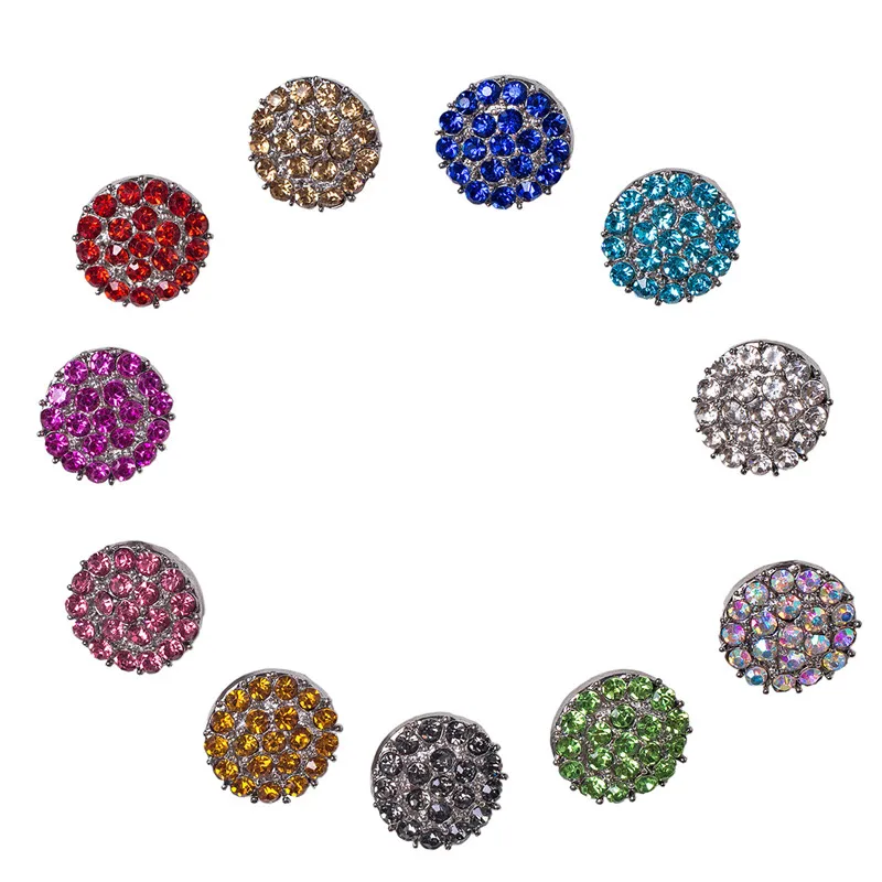 

30 шт./лот оптовая продажа круглых кнопок-подвесок, разноцветные полностью хрустальные стразы, подвесные пуговицы, Прямая поставка