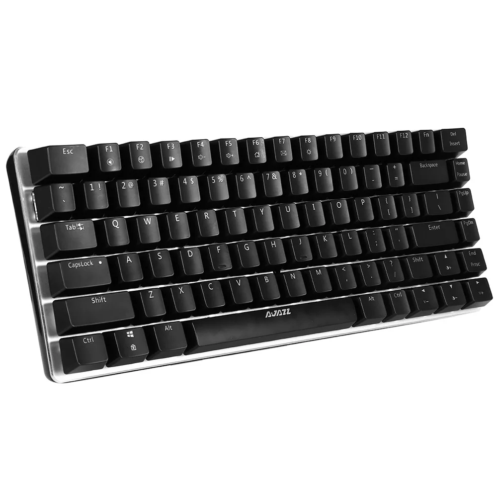 Оригинальный Ajazz AK33 синий переключатель подсветки Mechaincal игровая клавиатура 82