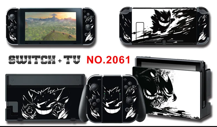 Для nintendo Switch Pain sticker консоль Dock Joy Con полное покрытие цветной бумажной кожи Закаленное стекло протектор экрана от 2000-2305