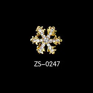 ZS0247 20 шт Рождество/ год 3D серебро/золото Снежинка Сплав дизайн ногтей DIY Стразы металлические украшения для ногтей товары для рукоделия ногтей ювелирные изделия - Цвет: ZS0247