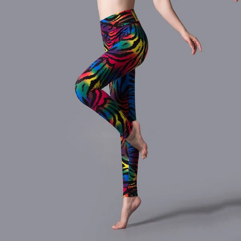 K360 Colorful Zebra CHSDCSI, Летние Стильные сексуальные леггинсы, эластичные леггинсы с высокой талией, модные женские леггинсы для фитнеса с рисунком, штаны с эффектом пуш-ап, Прямая поставка - Цвет: K360 Colorful Zebra