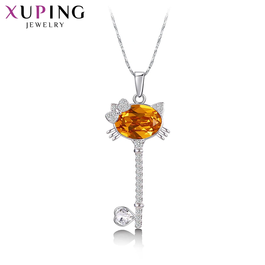 Xuping ювелирные изделия элегантный узор женские кристаллы подвеска ожерелья для