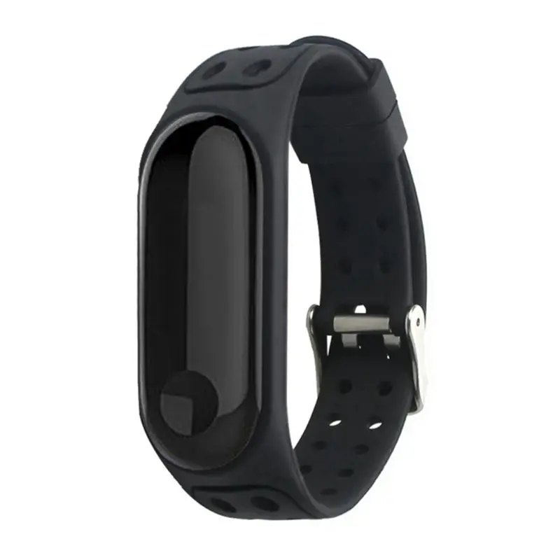 Ремешок mi Band 3, спортивные силиконовые часы, браслет на запястье mi band 3, аксессуары для браслета mi Band 3, смарт-браслет для Xiaomi mi, ремешок 3 - Цвет: Black
