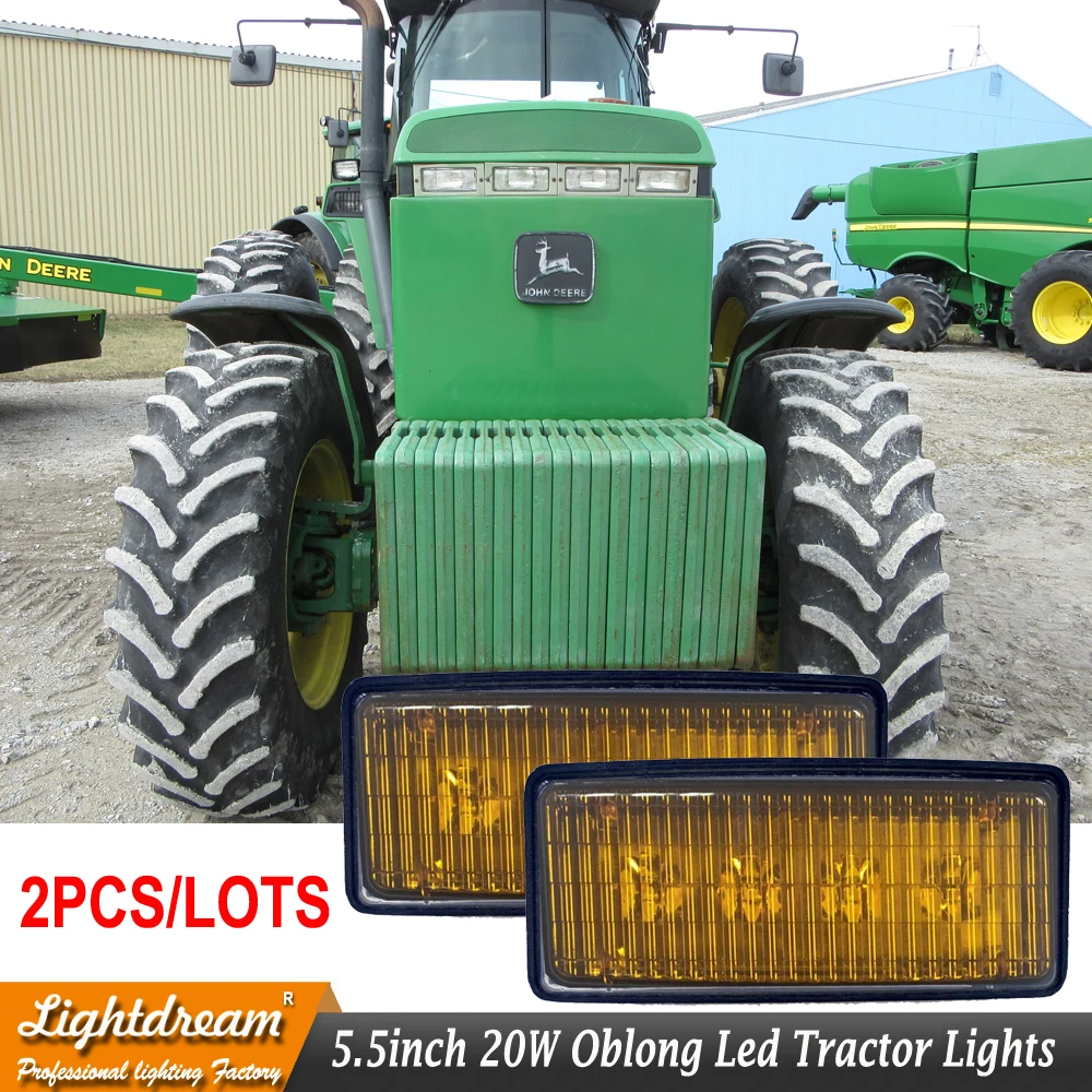 

2 шт. Бесплатная доставка 20 Вт светодиодный рабочий прожсветильник Тор 12 В 24 в янтарный цвет светодиодные лампы для трактора s для JOHN DEERE 5,5 дю...